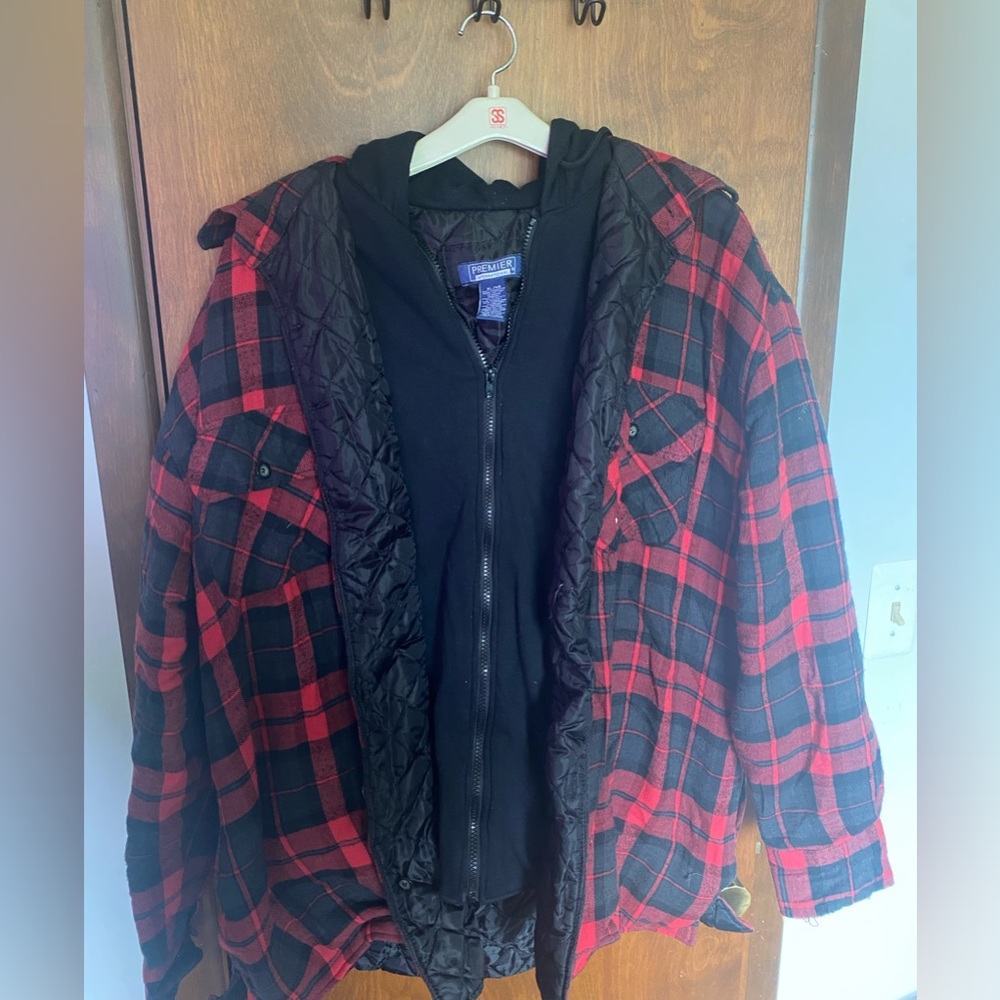 Double Layer Flannel Jacket